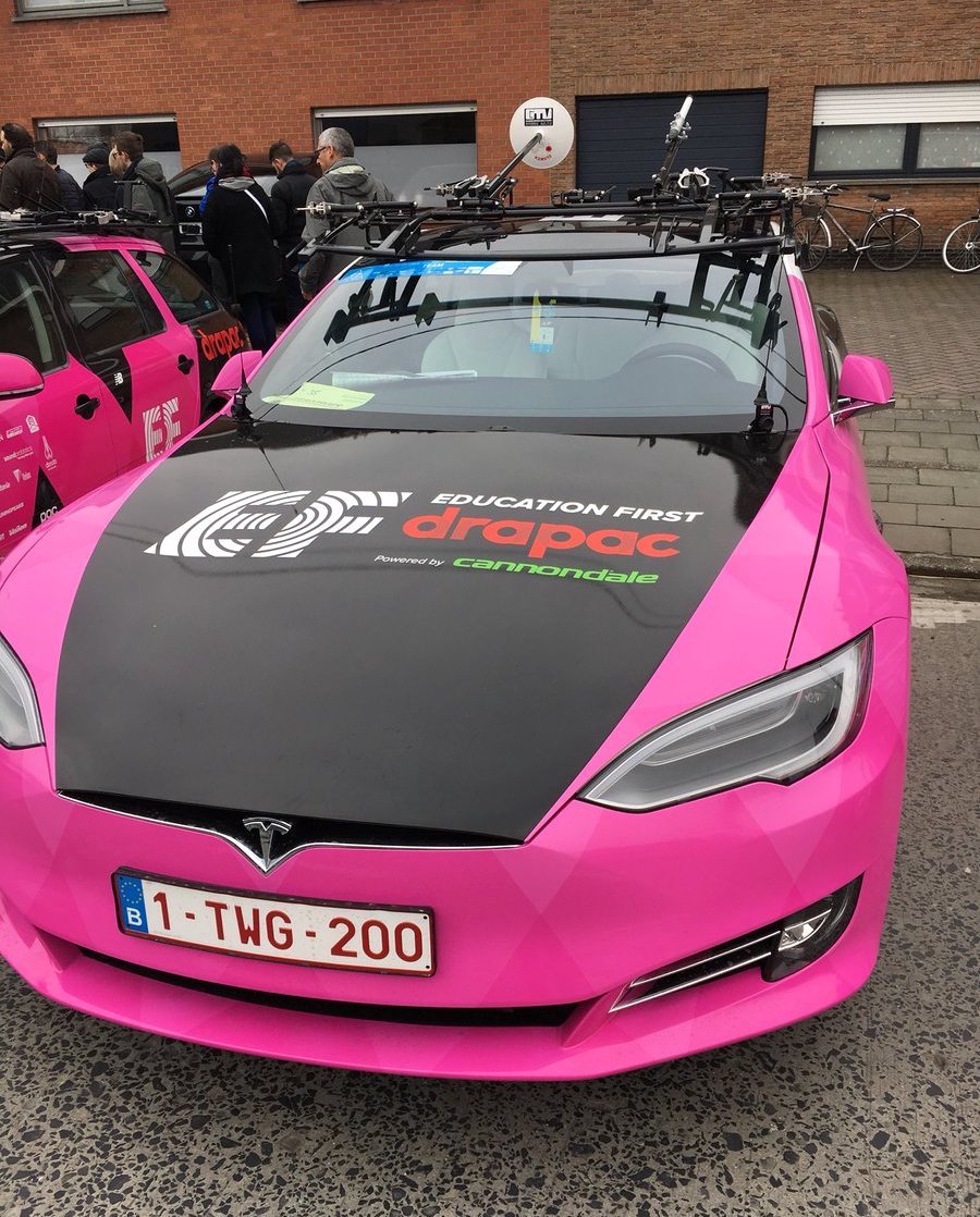  Mobil  Tesla  Dampingi EF Education First Drapac 